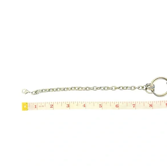 Express Silver Tone Waist Belt Adjustable To 38” MED Double Circles Boho Western - Picture 12 of 15